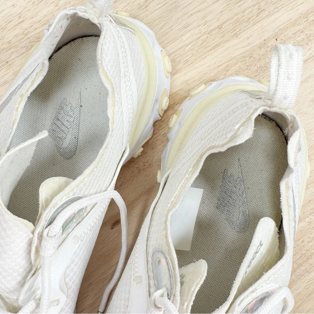 Nike React Element 55 Running Sneakers White Iridescent Women Size 10 CN0147-100